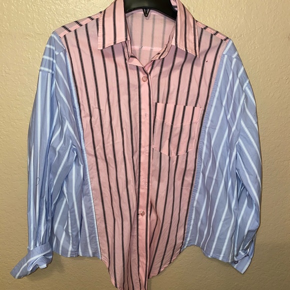 Stripe down to it tie top pink combo - Picture 3 of 3